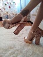 Stripper/high heels , MILF shoe dangle tease in pantyhose vid   cover image