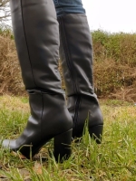 muddy knee high boots cover image